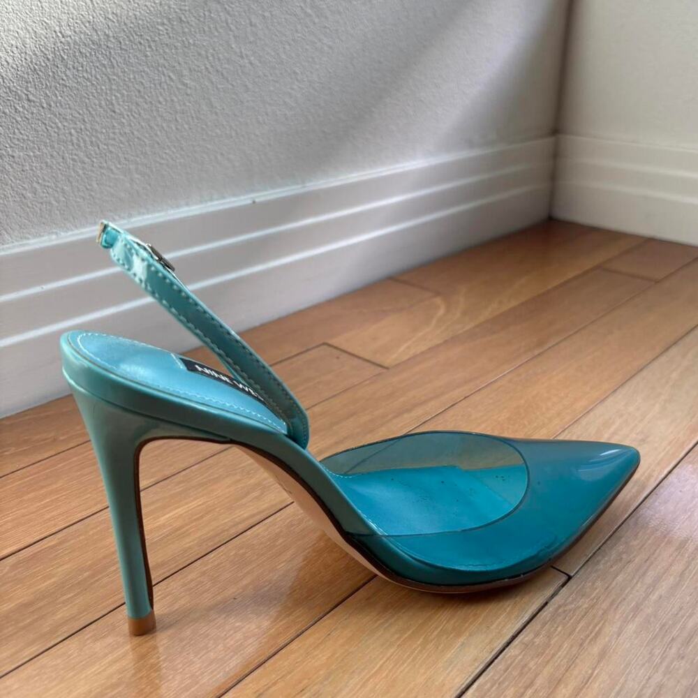 Nine west vintage clear blue slingbacks